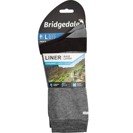 Bridgedale - CoolMax Liner Sock - 2-Pack - Men's