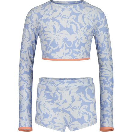 Come On Now Cropped Rashguard 2-Piece Swim Set - Girls'