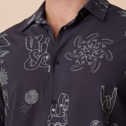 Baja Llama - Mojave Perforated Button Up Shirt - Men's