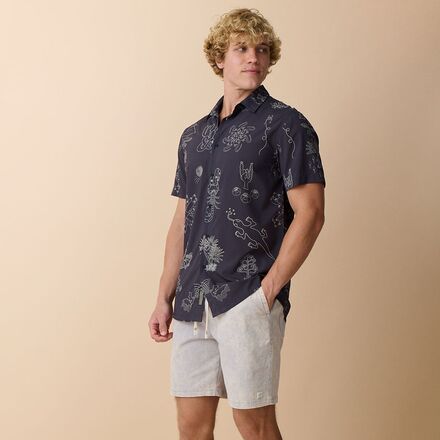 Baja Llama - Mojave Perforated Button Up Shirt - Men's