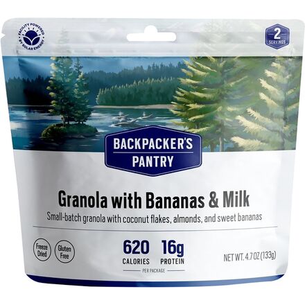 Granola + Bananas, Almonds & Milk