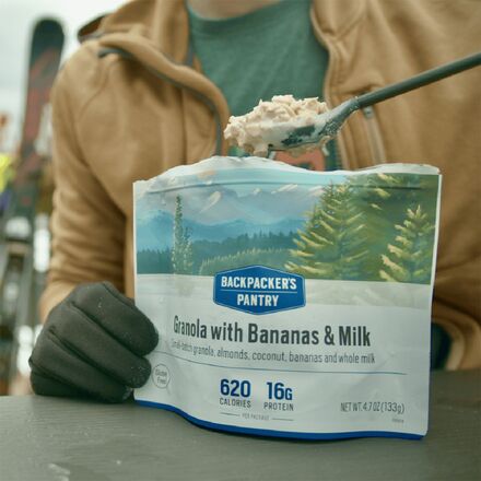 Backpacker's Pantry - Granola + Bananas, Almonds & Milk