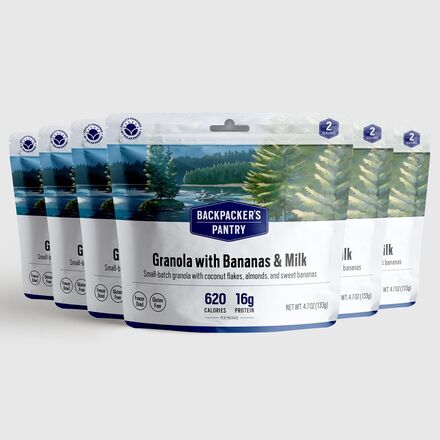 Backpacker's Pantry - Granola + Bananas, Almonds & Milk