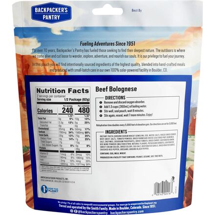 Backpacker's Pantry - Beef Bolognese