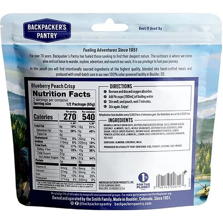 Backpacker's Pantry - Blueberry Peach Crisp