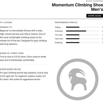 Black Diamond - Momentum Climbing Shoe - Men's