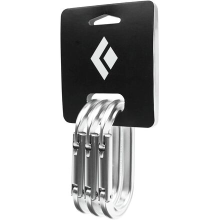 Black Diamond - Oval Keylock Carabiner - 3-Pack