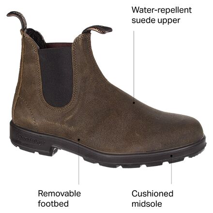 blundstone steel grey suede