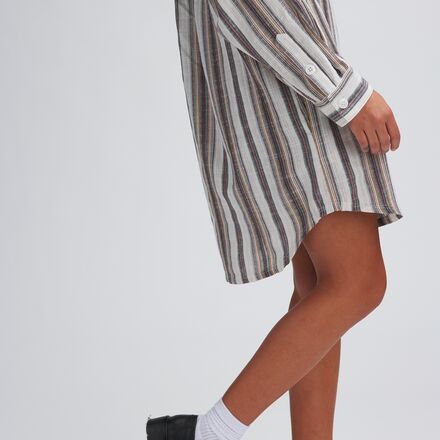 Basin and Range - Cotton Poplin Stripe Shirt Dress - Women's