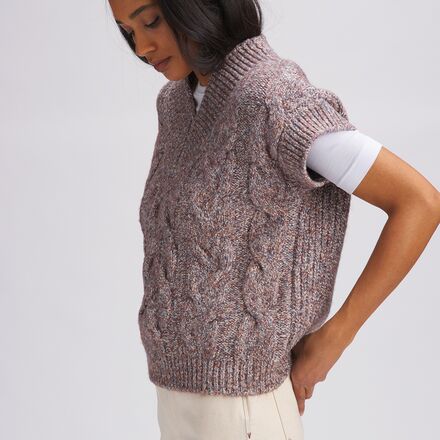 Basin and Range - Cable Sweater Vest - Marled - Women's