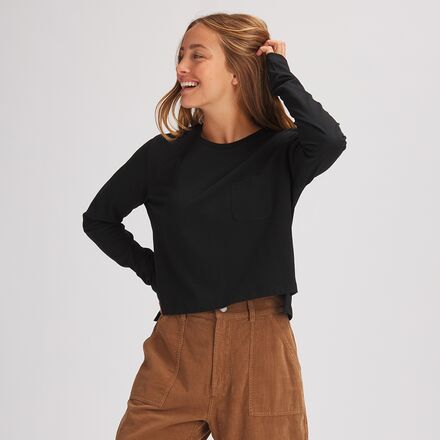 Basin and Range - Cropped Pocket Crew Top - Women's