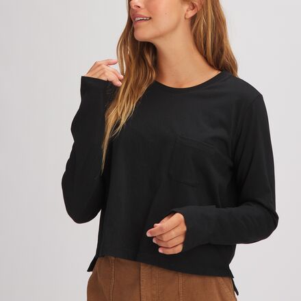 Basin and Range - Cropped Pocket Crew Top - Women's