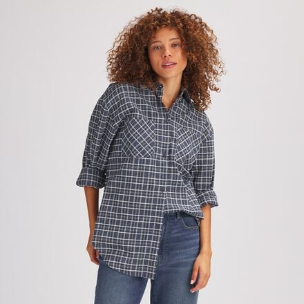 Basin and Range - Long Sleeve Plaid Shirt - Women's - Indigo Plaid