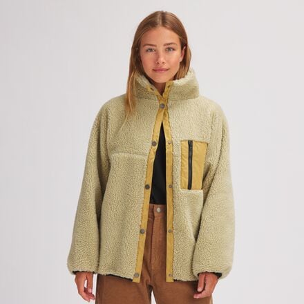 Basin and Range Mixed Fabric Sherpa Jacket - Women's - Clothing