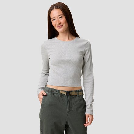 Roadtrip Rib Knit Long-Sleeve Crew Top - Women's