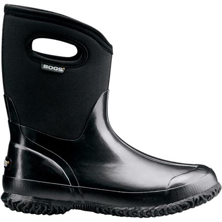 Bogs - Classic Mid Handle Boot - Women's - Black Shiny