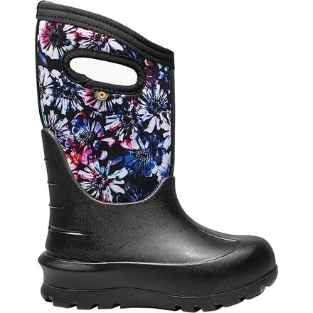 Bogs - Neo Classic Real Flowers Boot - Kids' - Black Multi