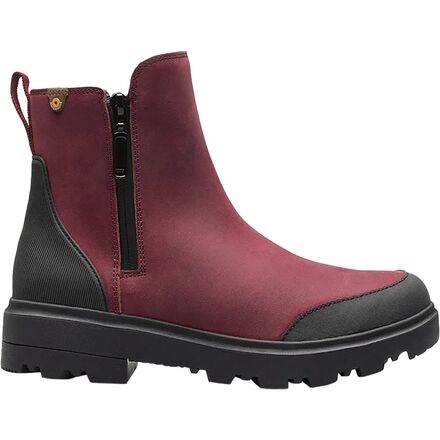Bogs - Holly Zip Leather Boot - Women's - Cranberry