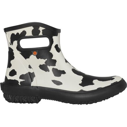 Bogs - Patch Ankle Cow Print Boot - Women's - Black/White