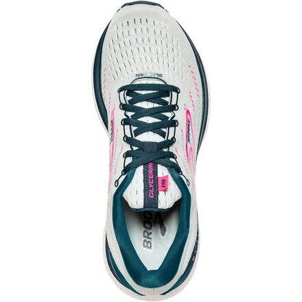 Brooks - Glycerin 19 Running Shoe - Women's - Ice Flow/Navy/Pink