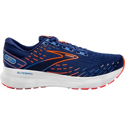 Brooks - Glycerin 20 Running Shoe - Men's - Blue Depths/Palace Blue/Orange