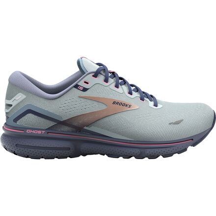 Brooks - Ghost 15 Wide Running Shoe - Women's - Spa Blue/Neo Pink/ Copper