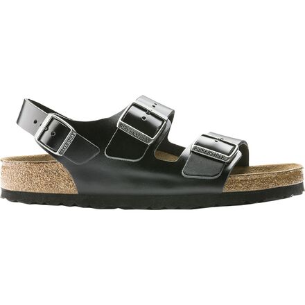 Birkenstock - Milano Soft Footbed Sandal - Men's - Black Amalfi Leather