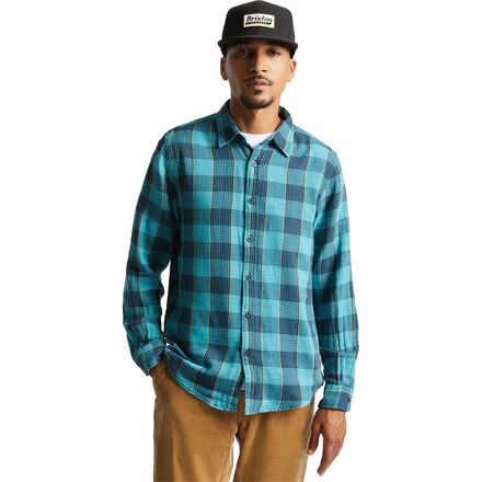 Brixton - Bowery Soft Weave Long-Sleeve Flannel Shirt - Men's - Teal