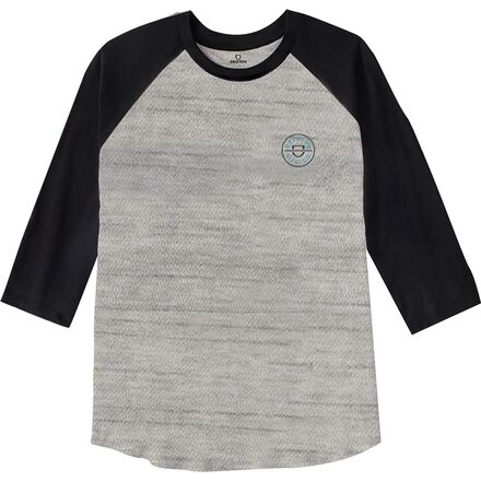Brixton - Crest Short-Sleeve Raglan Knit T-Shirt - Men's - Heather Grey/Black