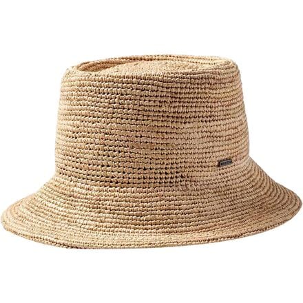 Brixton - Ellee Straw Packable Bucket Hat - Women's - Tan
