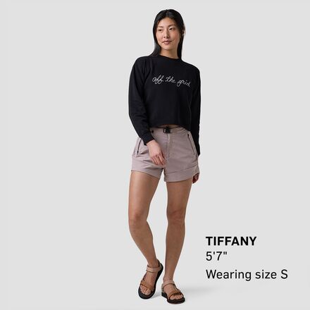 Best Regards - Off The Grid Cropped Chainstitch Sweatshirt - Women's
