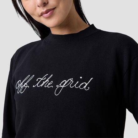 Best Regards - Off The Grid Cropped Chainstitch Sweatshirt - Women's