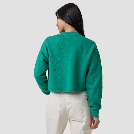 Best Regards - Touch Grass Cropped Chainstitch Sweatshirt - Women's