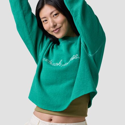 Best Regards - Touch Grass Cropped Chainstitch Sweatshirt - Women's
