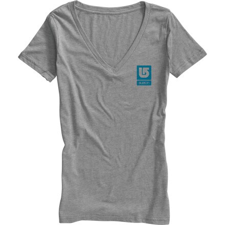 Burton - Logo Vertical Fill V-Neck T-Shirt - Short-Sleeve - Women's