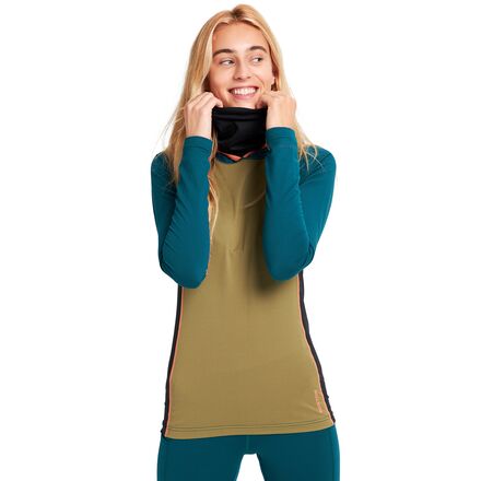 Burton - Midweight X Base Layer Long Neck Hoodie - Women's - Shaded Spruce/Martini Olive