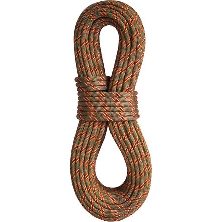 BlueWater - Neon Climbing Rope - 10.1mm - Coyote Brown/Red Orange