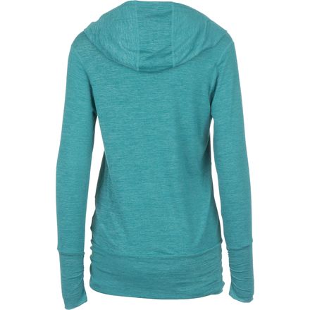 Beyond Yoga - Cloud Heather Ruched Pullover Hoodie - Women's