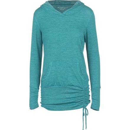 Beyond Yoga - Cloud Heather Ruched Pullover Hoodie - Women's
