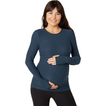 Beyond Yoga - Featherweight Count On Me Maternity Crew Pullover - Women's - Nocturnal Navy