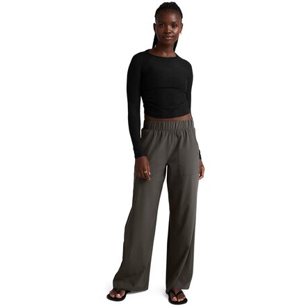 Beyond Yoga - Stretch Woven Wide Leg Pant - Women's