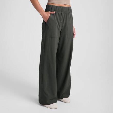 Beyond Yoga - Stretch Woven Wide Leg Pant - Women's