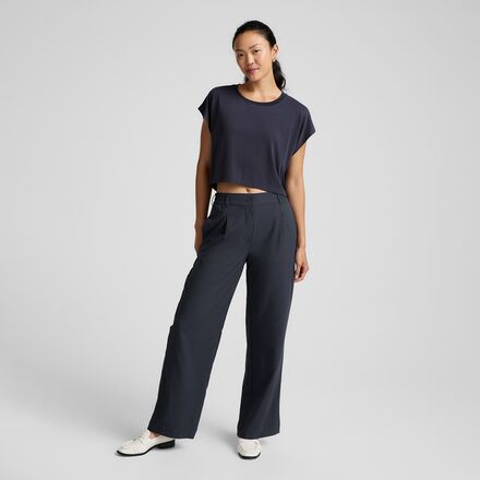 Beyond Yoga - Studio Knit Cropped T-Shirt - Women's