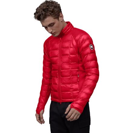 red canada goose bubble jacket