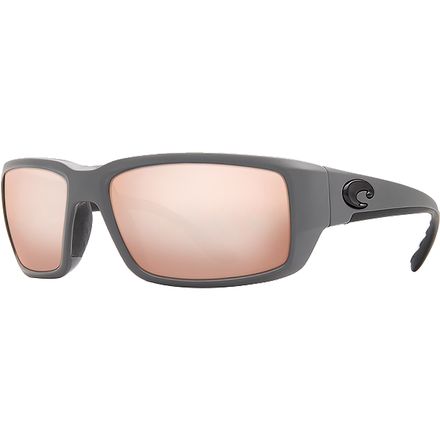 Costa - Fantail 580P Polarized Sunglasses - Matte Gray Frame/Copper Silver Mirror