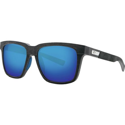 Costa - Pescador 580G Polarized Sunglasses - Net Gray/Blue Rubber/Blue Mirror