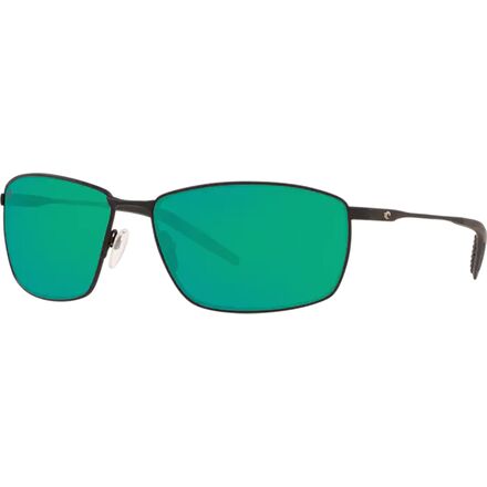 Costa - Turret 580P Polarized Sunglasses - Matte Black/Matte Black/Black/Green Mirror