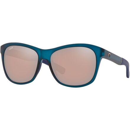 Costa - Vela 580P Polarized Sunglasses - Ocearch Matte Deep Teal Crystal/580P Polycarbonate/Copper/Silver Mirror