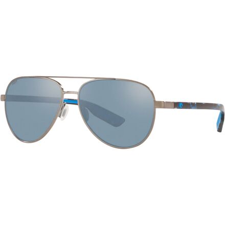 Costa - Peli 580P Polarized Sunglasses - Brushed Gunmetal/580P Polycarbonate/Gray/Silver Mirror