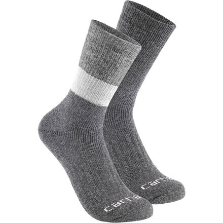 Synthetic-Wool Blend Colorblock Crew Sock - 2-Pack - Men's